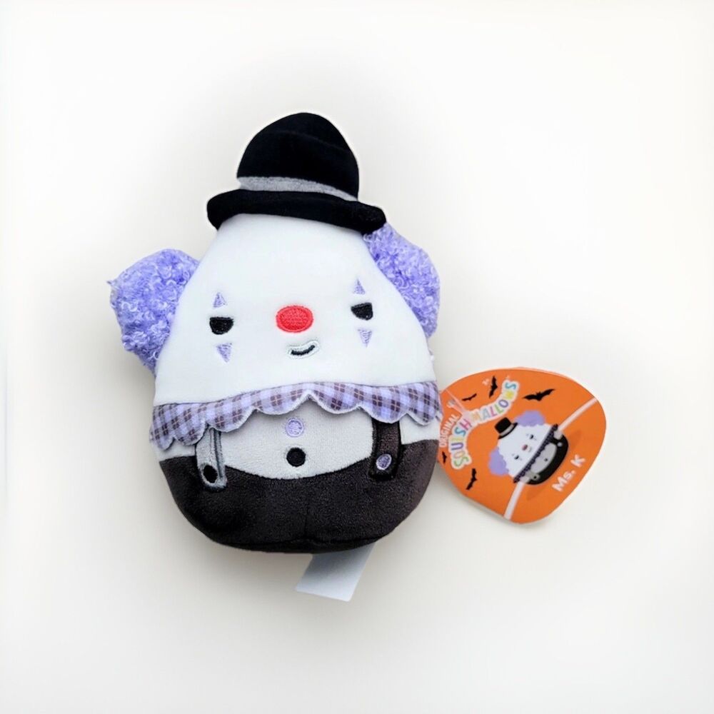 Squishmallows Ms. K Clown 6” Plush Halloween Spooky Carnival 2024 Ltd Edition